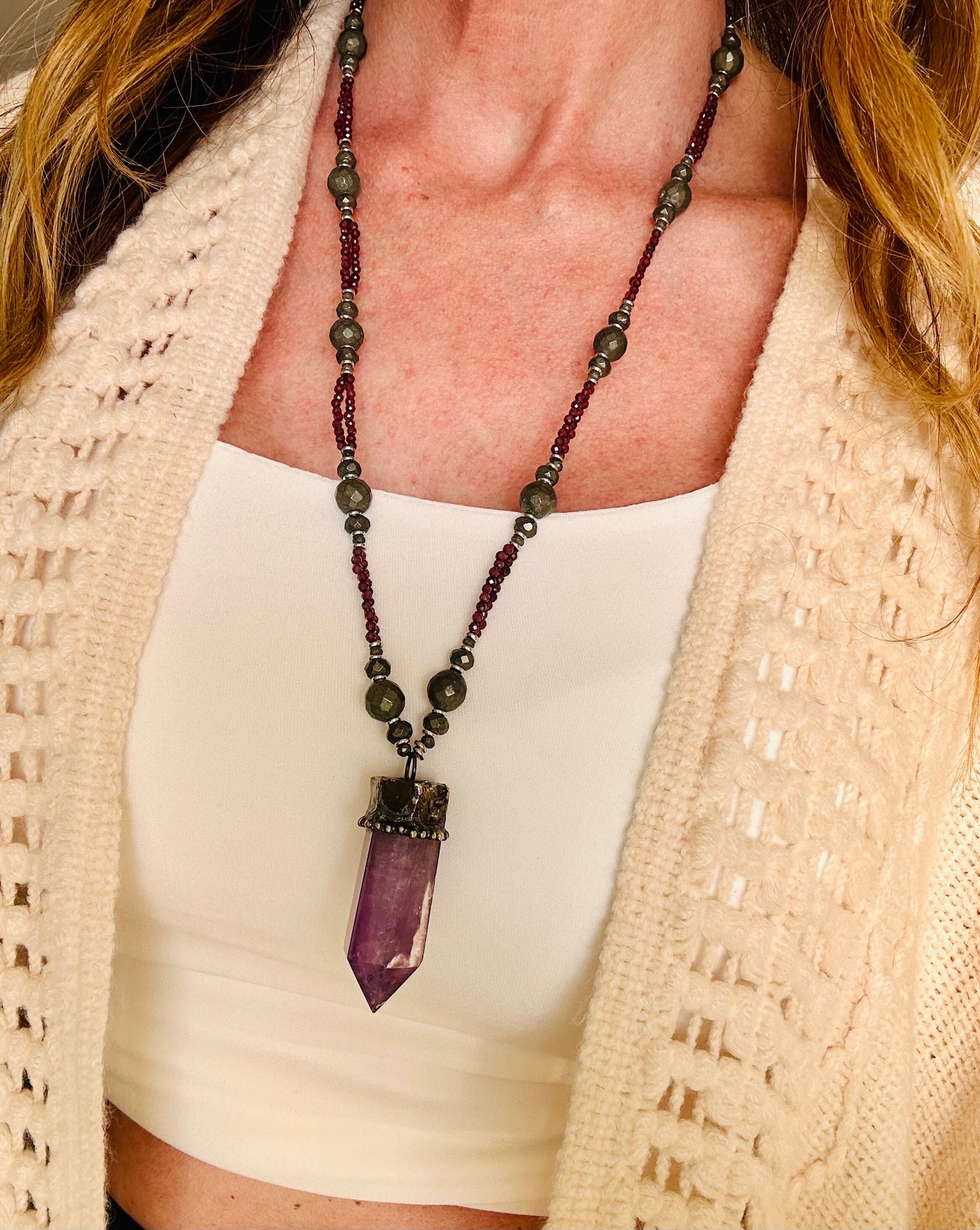 Mystic Violet Harmony ~ Purple Fluorite Necklace