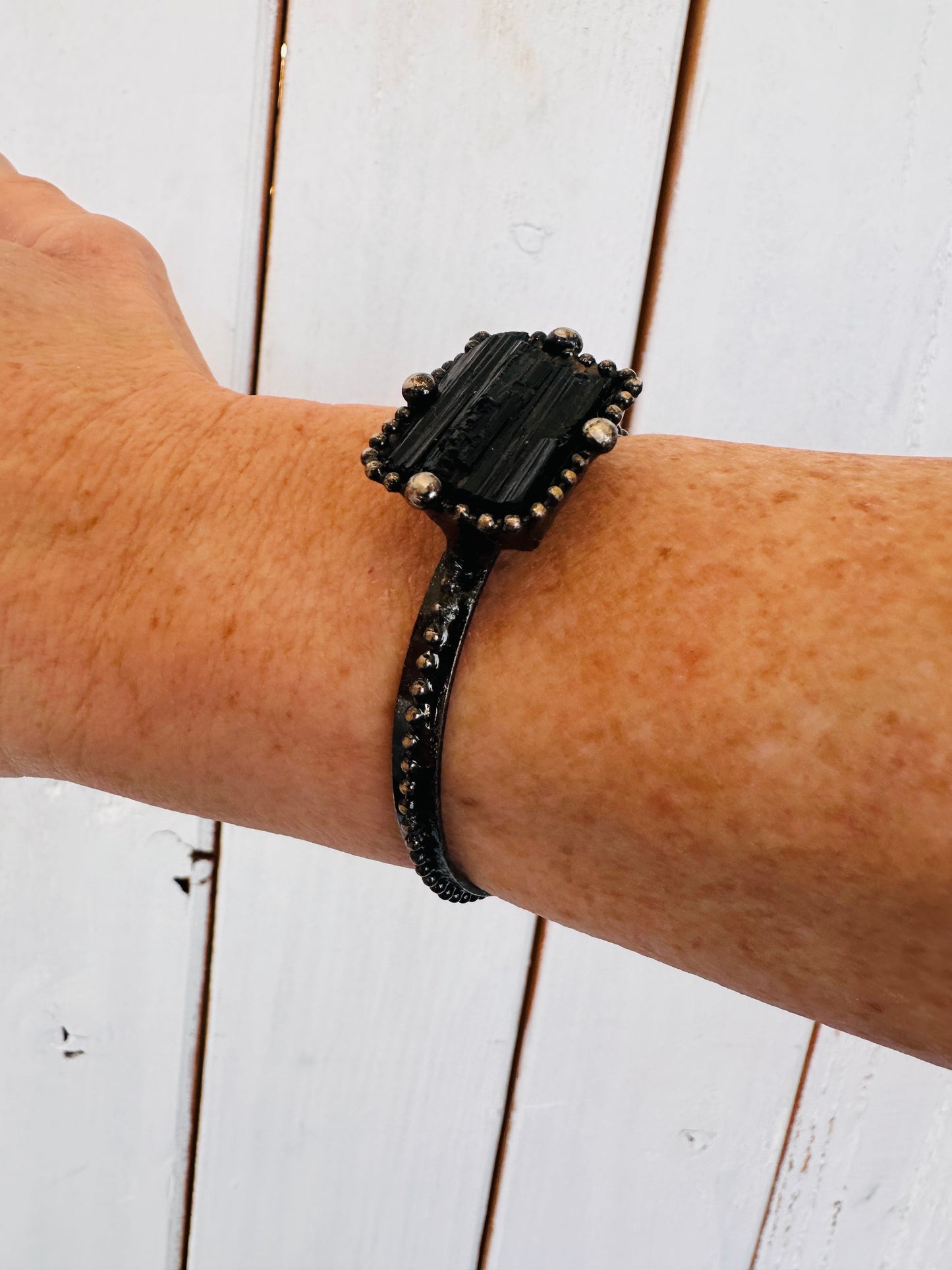 Guardian Black Tourmaline Cuff