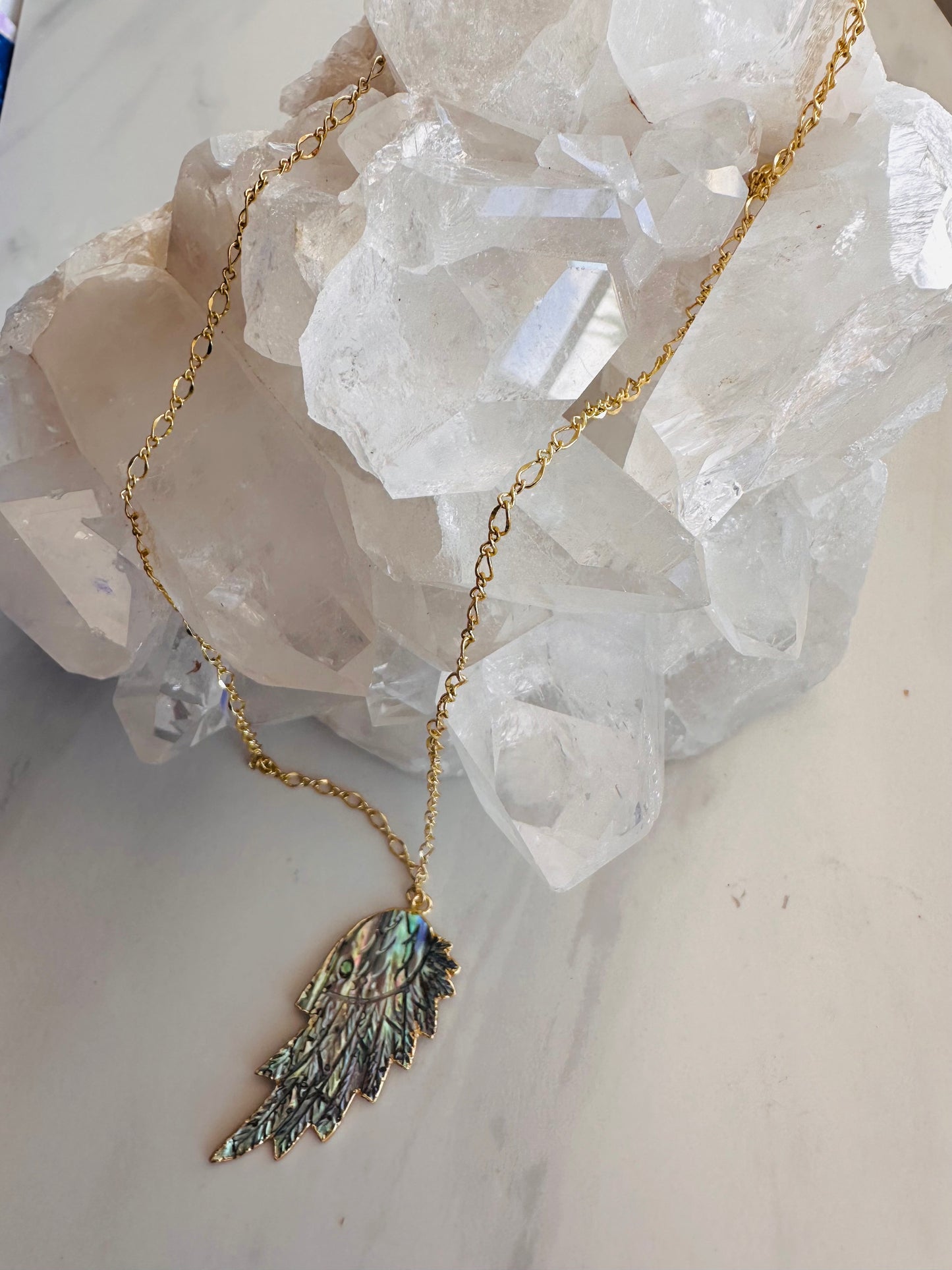 Angel Wing Abalone Shell Necklace