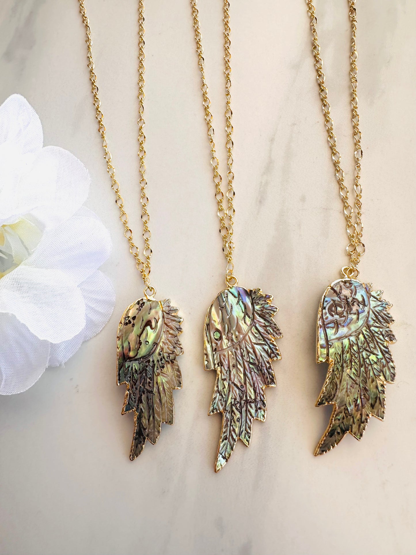 Angel Wing Abalone Shell Necklace