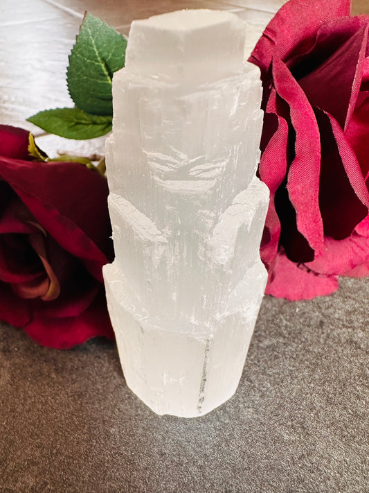 Selenite Tower~Add Peace to Your Home/Office 4"