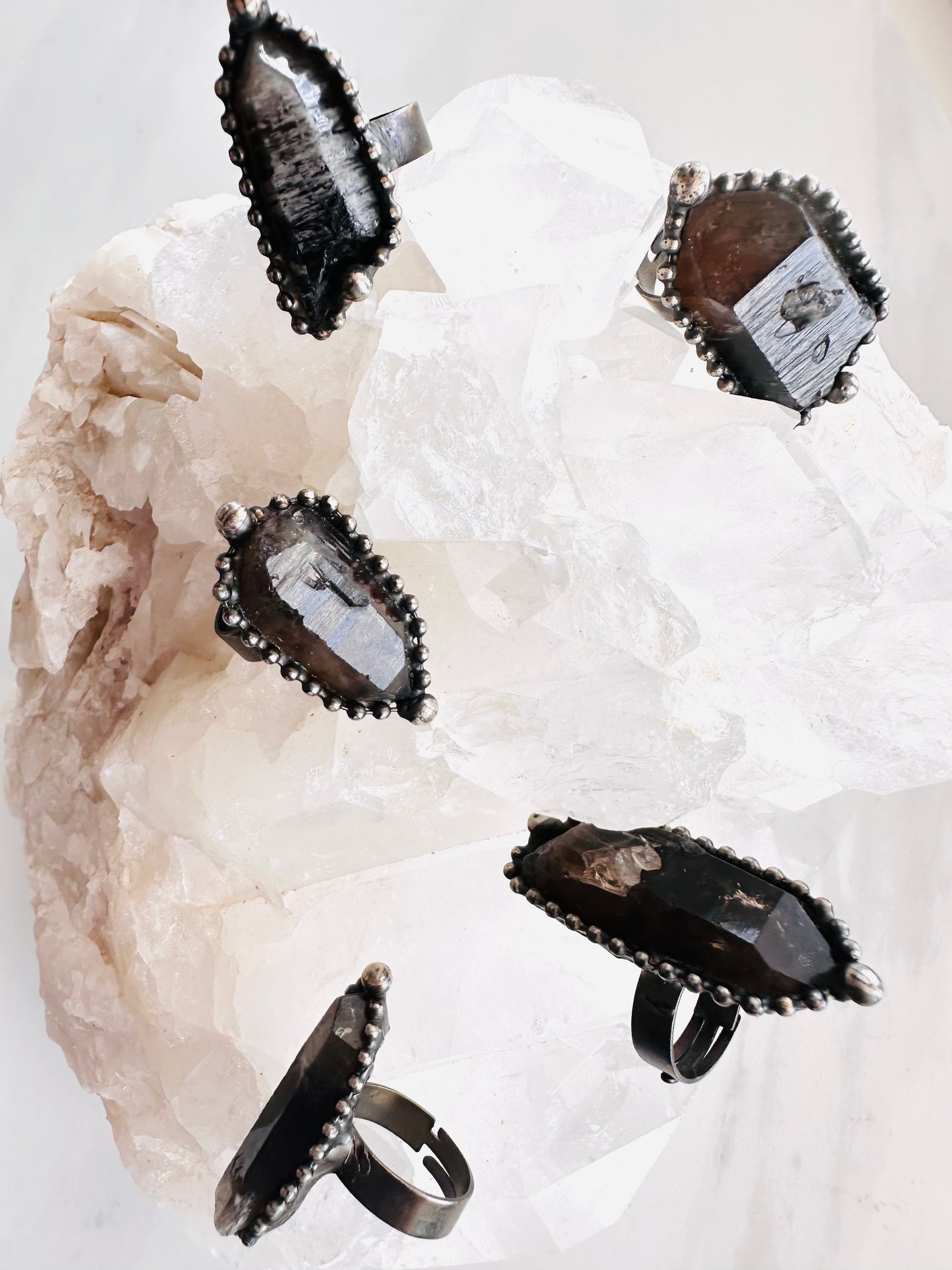 Stress Relief Smoky Quartz Ring