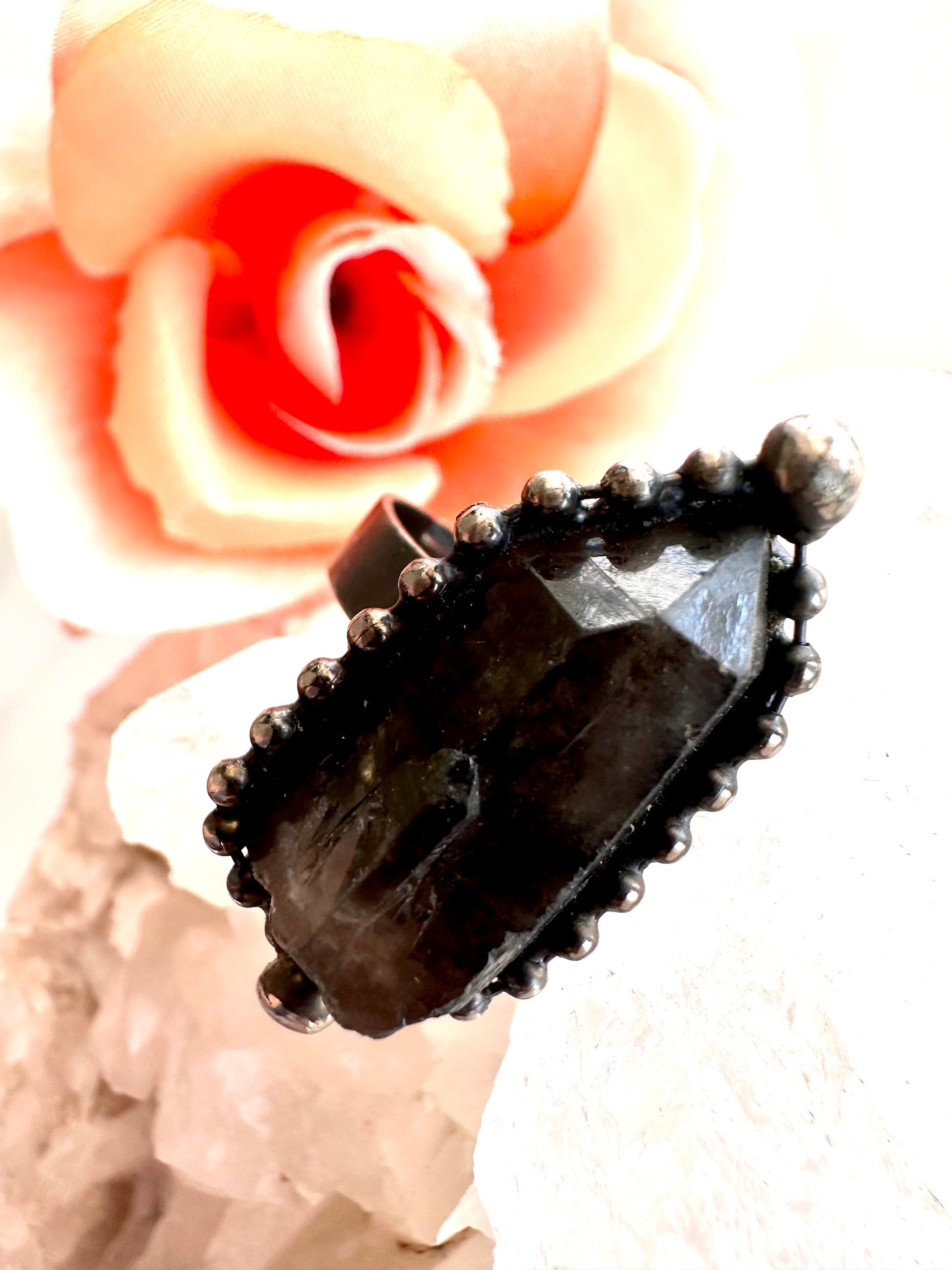 Stress Relief Smoky Quartz Ring