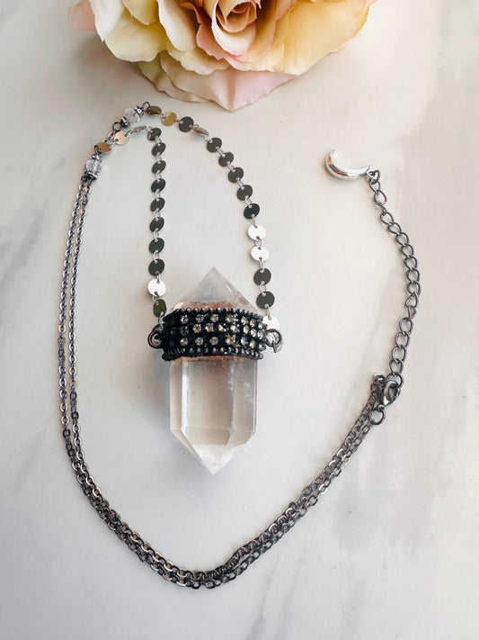 Quartz Bling Channeling Necklace