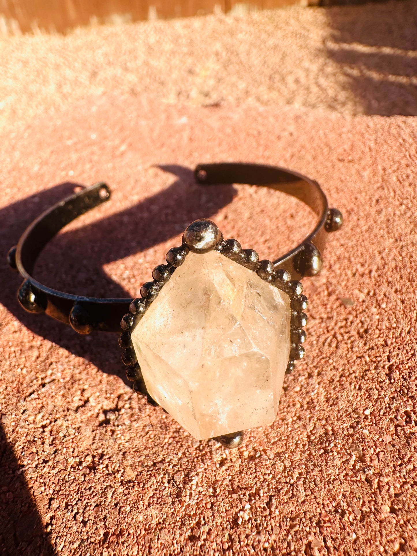 Powerful Protection Tibetan Quartz Cuff Bracelet